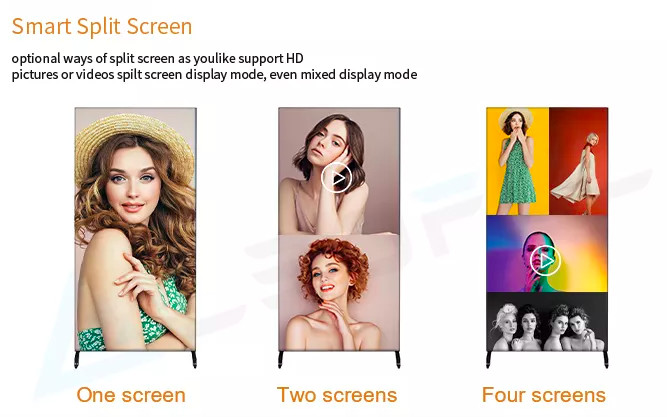 P1.8 P2 P2.5 Led Video Poster Display Indoor Exhibition Mirror Advertising