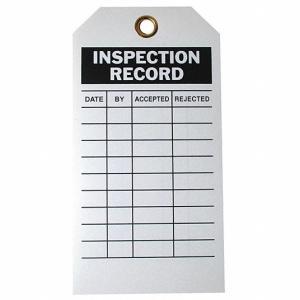 Quality 5 3/4inx3in Polyester Safety Lockout Inspection Record Tag wholesale