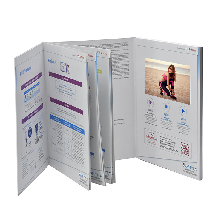 Video brochure supplier price 4.3/5/7/10.1 inch Thank you video card LCD video book