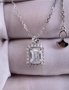 Quality Emerald Lab Created Diamond Pendant Necklace Lab Diamond Jewelry Setting Pendant wholesale