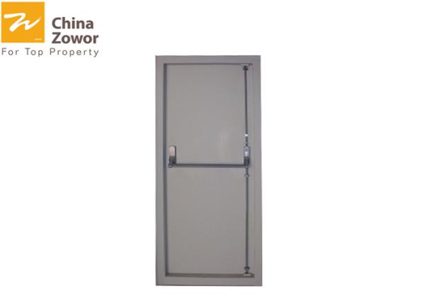 90 minute Fire Rated Steel Insulated Fire Door With Panic Bar/ Powder Coated