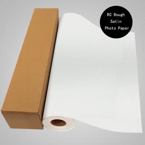 Quality 260gsm 36inch 30M Roll Size RC Satin Photo Paper Rough Satin Double Sides wholesale