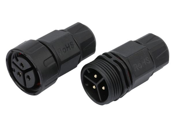 3 Pin Waterproof Power Cable Connectors Male Female Connectors For Outdoor LED