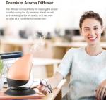 Drop Shape 350ml Glass Ultrasonic Diffuser With Wood Grain Base
