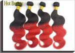 100% Remy Brazilian Wavy Human Hair Extensions Natural Black and Red Color