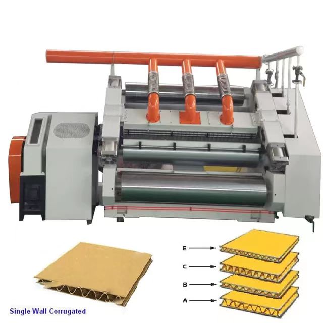Single Face Corrugated Cardboard Making 2 Ply E Flute Carton Machine for Food Beverage