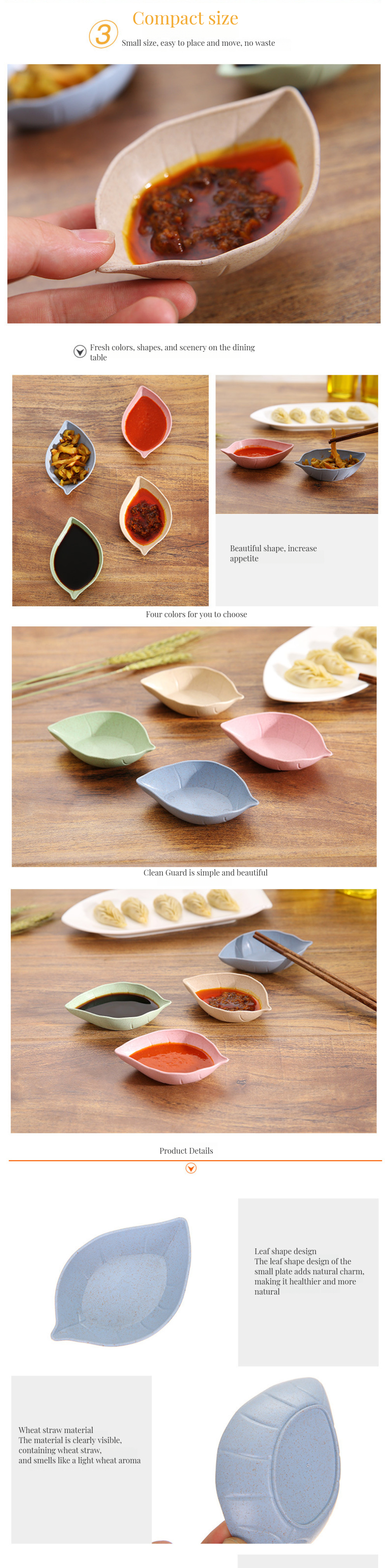 1PC Disposable Snack Plate Leaf Shape Plastic Dish 11*7CM Japanese Cutlery for Kitchen