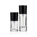Round Liquid Foundation Bottles Clear 30ml Airless Pump Bottle