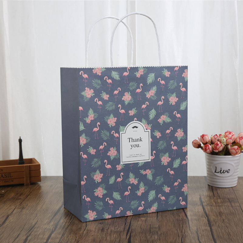 Custom Order Luxury Kraft Paper Handle Craft Shopping Carrier Paper Bag For Gift Takeaway