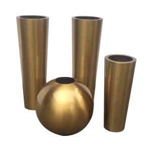 Quality Big size oval shape stainless steel flower pot garden planter wholesale