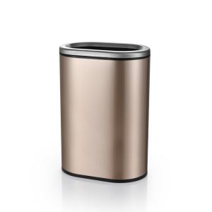 Quality Oval Touchless Stainless Steel Bathroom Trash Can wholesale