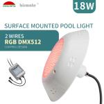 DMX512 Controller Vinyl Pool Lights 18W AC12V RGBW Anti UV PC ABS Body