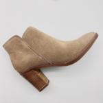 Custom Womens Leather Dress Boots Bone Soft Nappa / Cow Suede Leather Upper