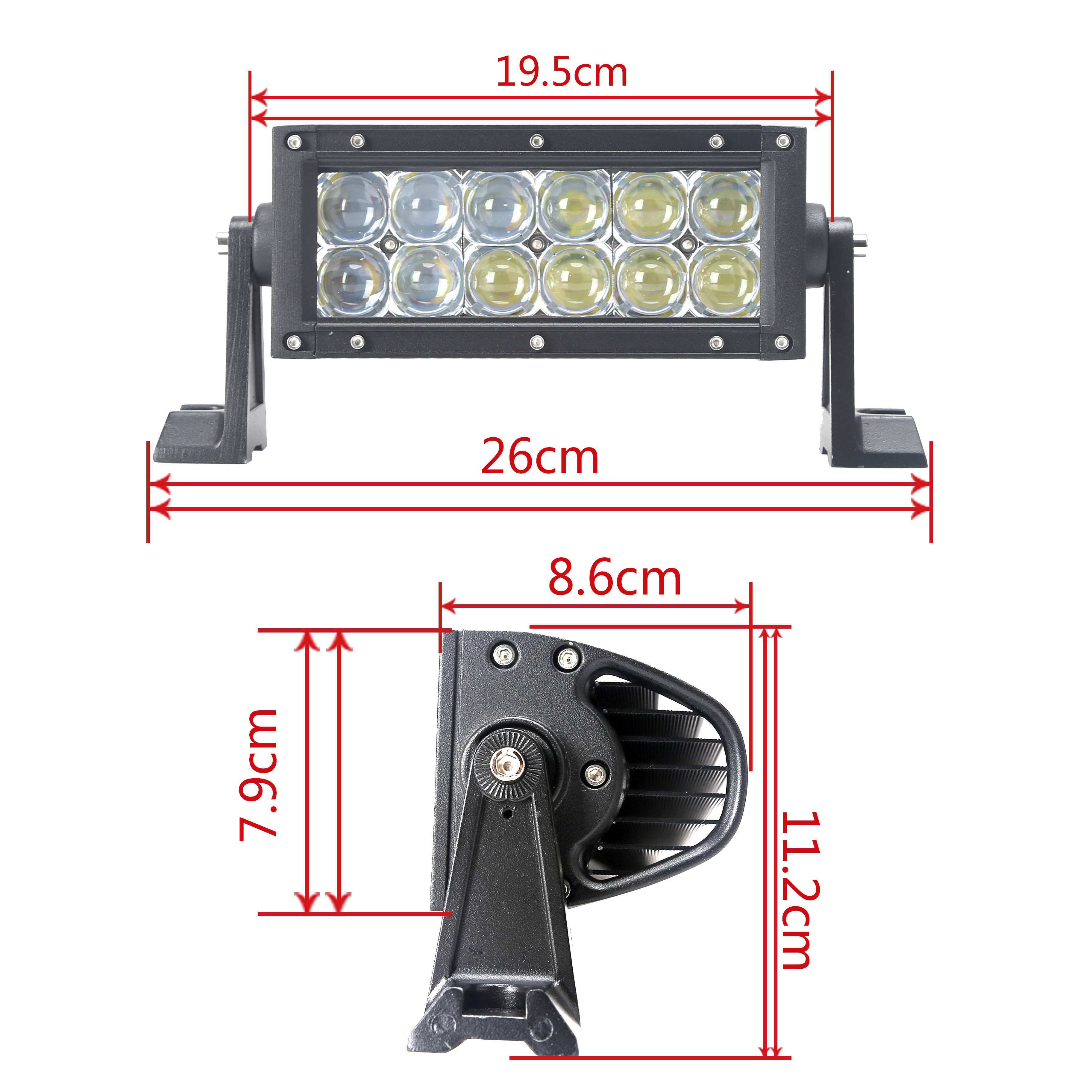 B5D 5D 36W 3W/PC 5D CREE LED LIGHT BAR Spot Beam