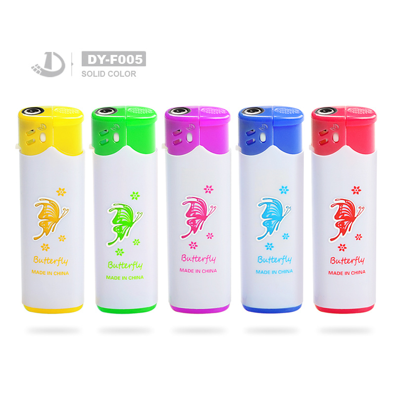 Beautiful Butterfly Pattern Lighter with Portable Refillable Candle Electric Lighter