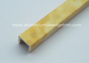 Quality Stone / PVC Composite Listello Tile Trim 10mm U Shaped Marbling Color 2.5m Length wholesale