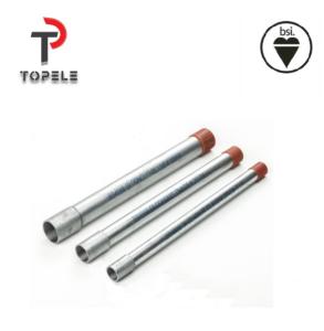 Quality TOPELE Galvanized Steel BS4568 Conduit Fittings BS31 GI Conduit Pipe wholesale