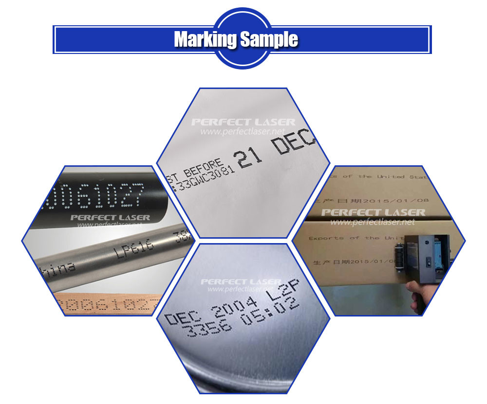 Perfect Laser PM-600B Mini Portable Handheld Inkjet Printer for Batch Code Expiry Date Printing