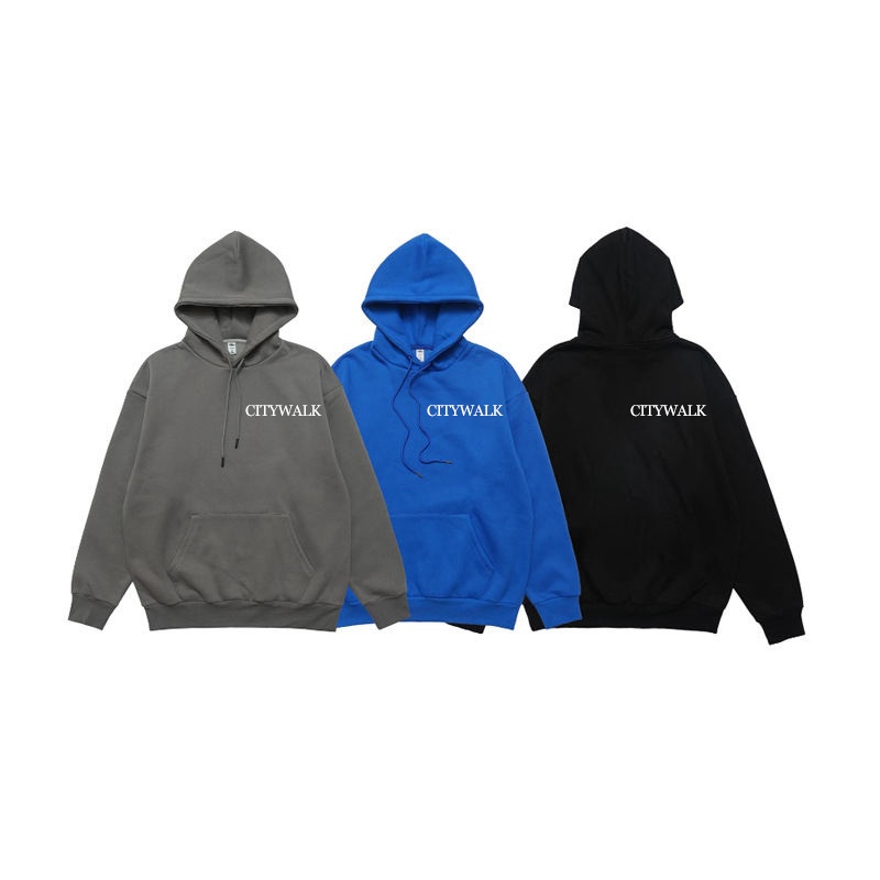 Oversized Streetwear Men's 100% Cotton Sweatshirts in Thick Heavy Knitted Fabric