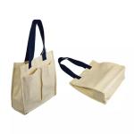 Flexible Side Inner 12Oz Organic Tote Cotton Shopping Bag
