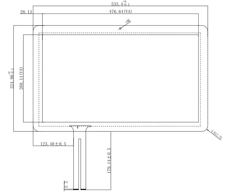 21.5 Inch Projected Capacitive Touch Panel , Ten Point Touch Screen For Outdoor Kiosk