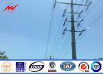 Round Tapered Galvanised Steel Power Transmission Poles / Electrical Power Pole