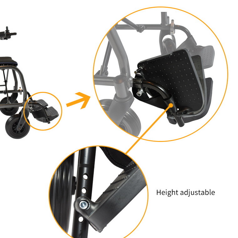 12AH CE 12'' Motors Collapsible Electric Wheelchair