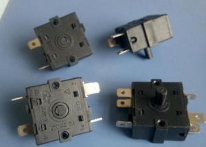 Quality Plastic Black Fan Heater Switch , 2 / 3 / 5 / 6 Pins Small Rotary Switch wholesale