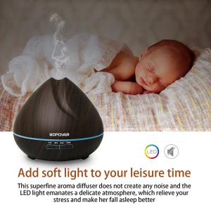 Quality Cool Mist Nebulizer 400ML Hotel Lobby Commercial Wood Grain Ultrasonic Aroma Air Humidifier wholesale