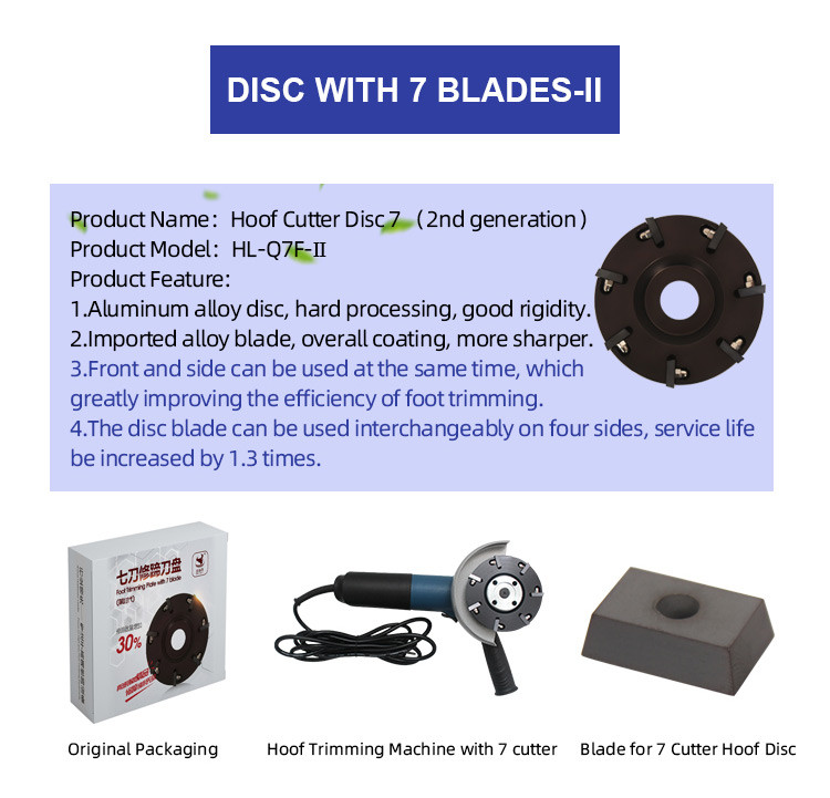 Angle Grinder Cattle Hoof Trimming Disc With 7 Carbide Blades