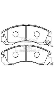 Quality 2.5 Pounds BMW Front And Rear Brake Pad Set With Included Shims wholesale