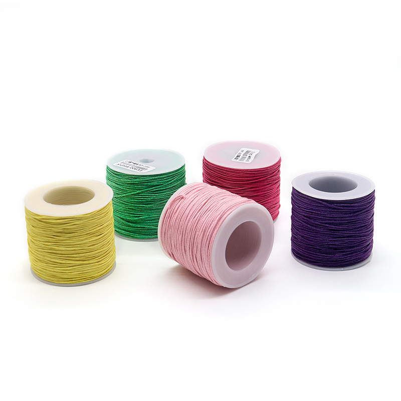 Customized Handmade Rope Bracelet Materials 1mm Braided Rope Rich in Colour Jade Thread