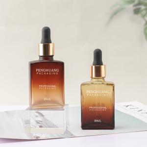 Quality Rectangle Serum Glass Dropper Bottles For Essential Oil Perfume 1.01oz wholesale
