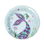 Kids Halloween Mermaid Paper Party Supplies Plates Cups And Napkins Disposable