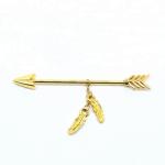 New arrival acrylic flower on industrial bar ear piercing jewelry set