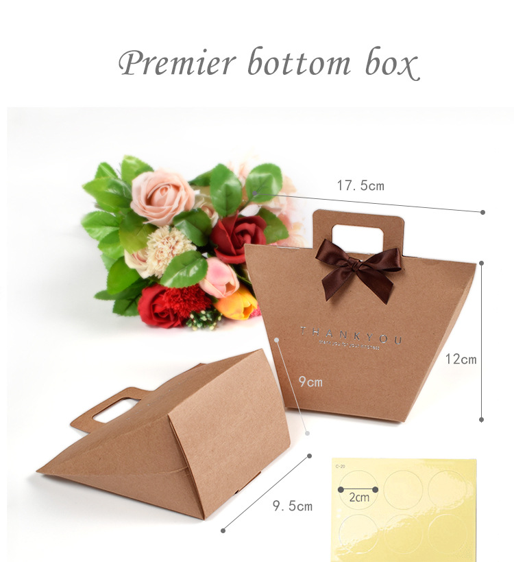Bulk Festival Gift Brown Kraft Paper Bags For Food Snacks Packaging Shopping