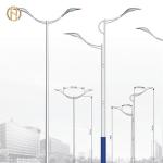 20FT Electric Street Light Pole Street Lamp Pole Single Or Dual Arms