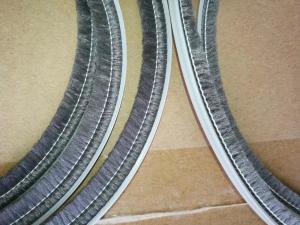 China 4mm Plastic Based Flexible Silicone  Metal Channel Strip Brushes on sale