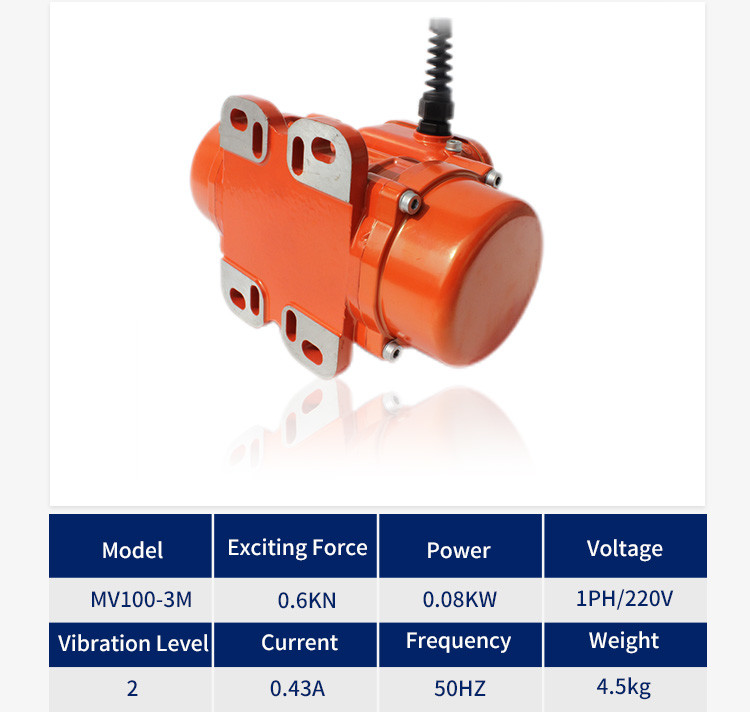 3phase MVE100-3 Electric Vibration Motors 220/380V 60Hz For Concrete Granular Sand Hopper Bins Silos