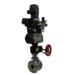 PTFE Seal V Cut Pneumatic Control Ball Valve DN50 Stainless Steel Ball Valve