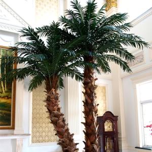 Quality Washington Coconut Artificial Landscape Trees Hotel Restaurant Anti UV Long Lifespan 2-10 Meter wholesale