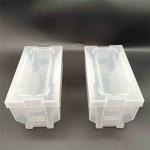 Transparent Rectangle Wafer Carrier Box , 3 Inch Wafer Cassette Box