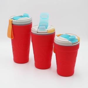 Quality Customized Plastic Creative Flip Lid Water Bottles Outdoor Travel Mug wholesale