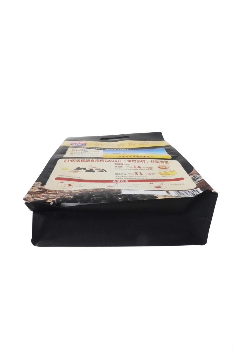 Safety Food Packaging Laminated Pouches For Oats Aluminum Foil Bag With Punch Handle
