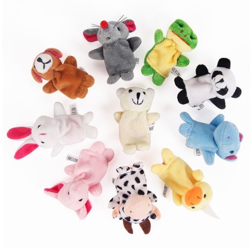 EN71 ASTM Standard plush Cartoon Animal Finger Puppets