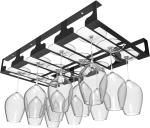 Aluminum Alloy Finish Under Cabinet Stemware Wine Glass Holder Kitchen Storage