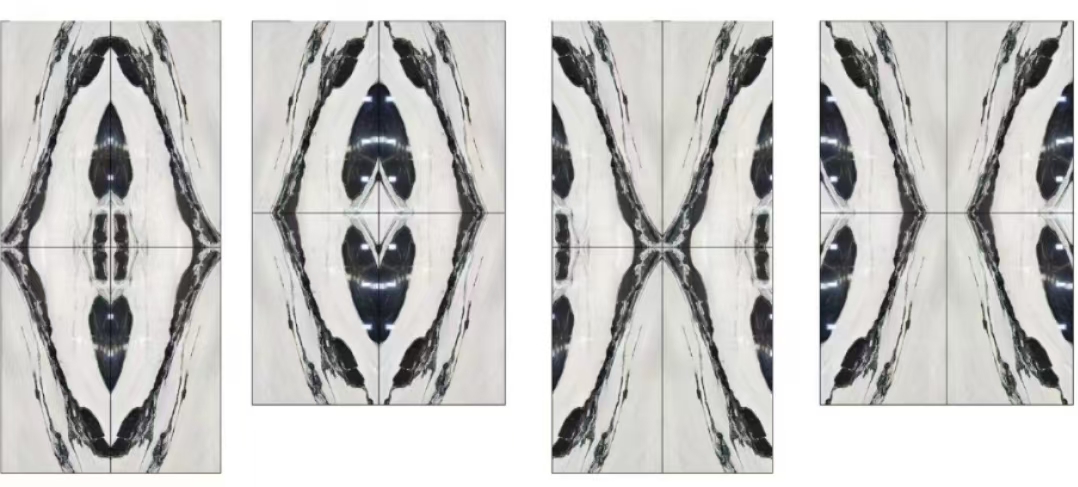 Easy Installation Panda White Marble Stairs with Modern Design and LED Wall Lights