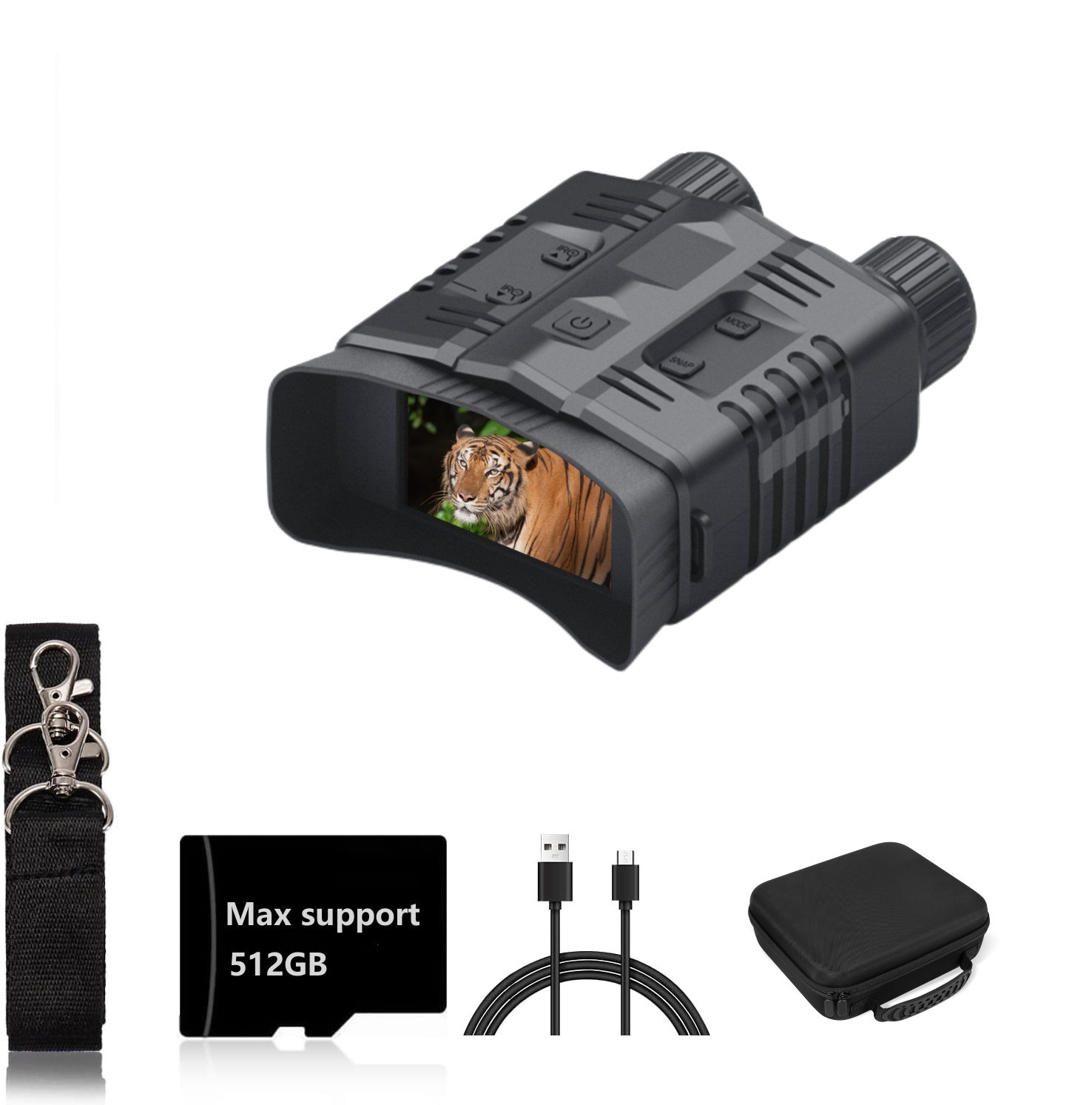 10x Image Intensifier Night Vision High Sensitivity Night Vision Full Hd Camera