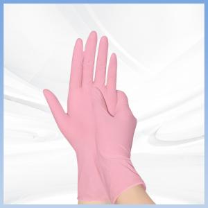 Quality Disposable Pink Nitrile Lab Safety Gloves 100pcs/ Box Recyclable wholesale