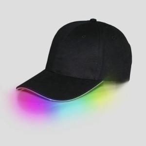 Quality Cotton Custom Led Light Up Baseball Cap , Breathable Flashing Led Baseball Cap wholesale